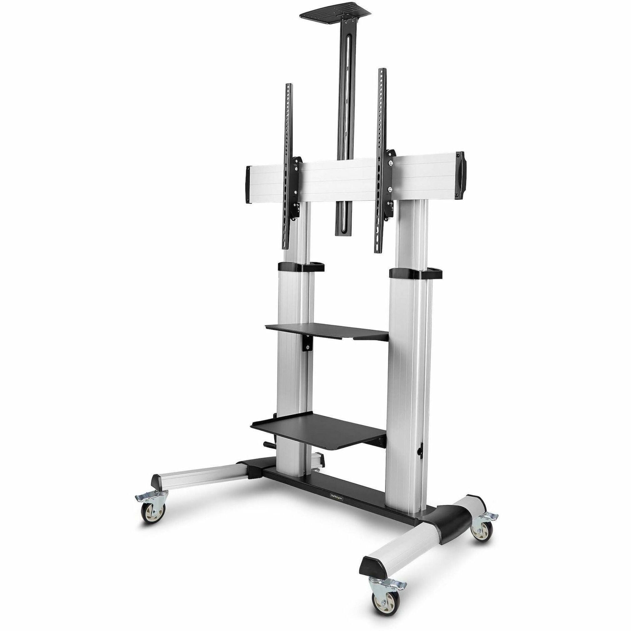 StarTech.com Rolling TV Cart/Stand On Wheels, For 60-100inch Flat Screens and 220lb, Height Adjustable Mobile Trolley Mount/Portable Stand - Soundz Store AUSTRALIA