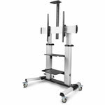 StarTech.com Rolling TV Cart/Stand On Wheels, For 60-100inch Flat Screens and 220lb, Height Adjustable Mobile Trolley Mount/Portable Stand - Soundz Store AUSTRALIA