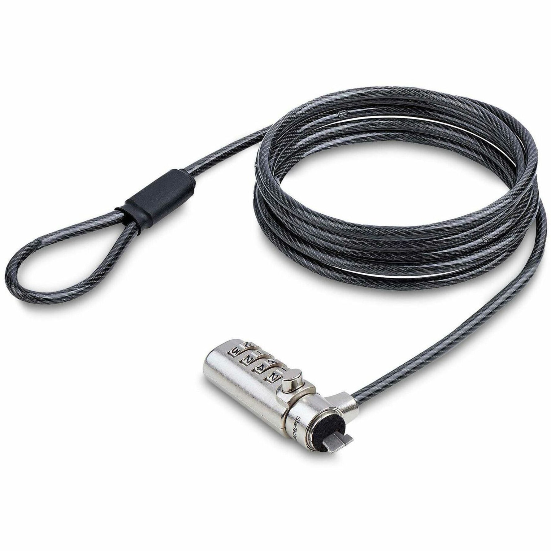StarTech.com Slim Lock K-Slot Compatible, 6.6ft (2m) Combination Locking Cable, Desk Anti-Theft Security For Laptop/Notebook Computer - Soundz Store AUSTRALIA