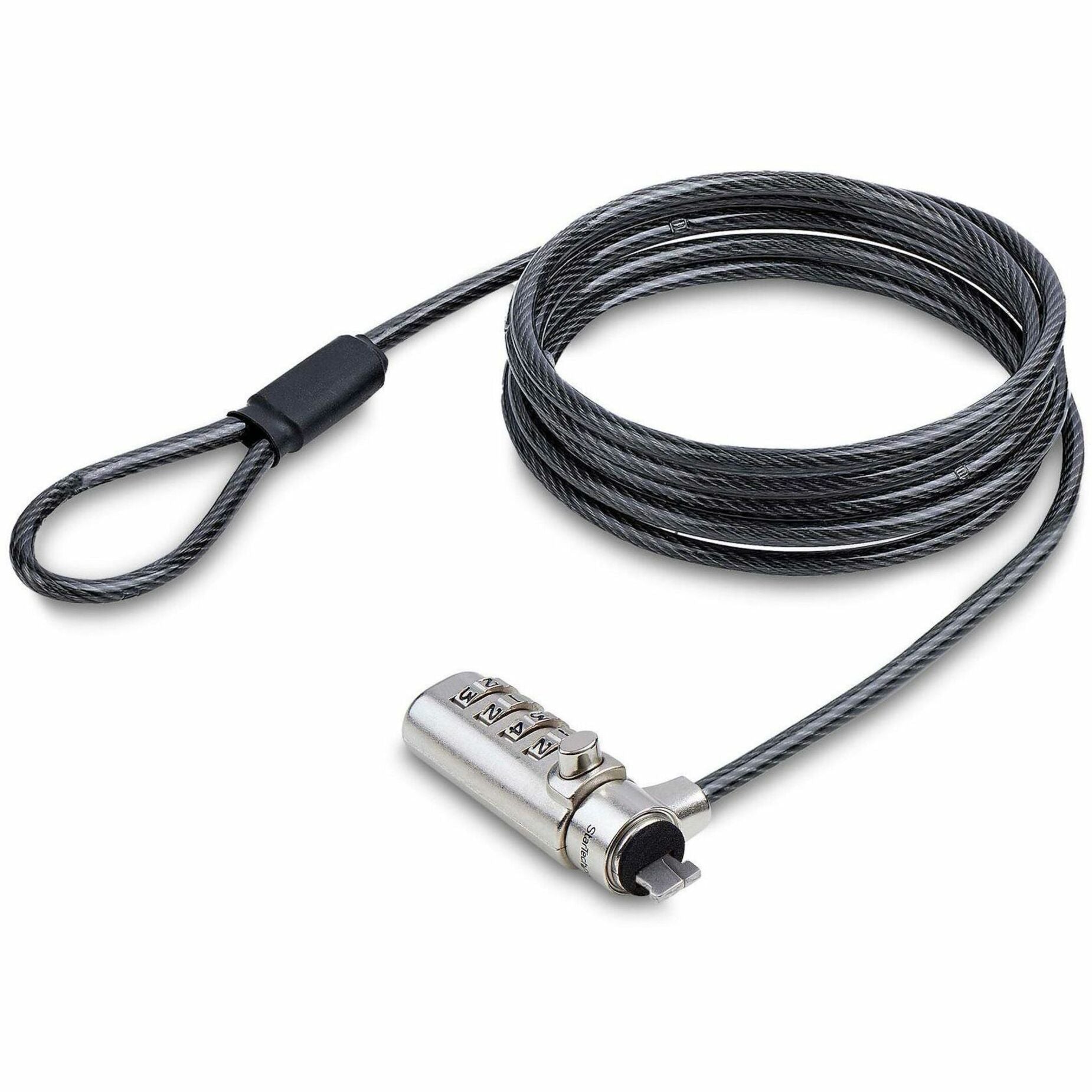 StarTech.com Slim Lock Nano Slot Compatible, 6.6ft (2m) Combination Locking Cable, Desk Anti-Theft Security For Laptop/Notebook Computer - Soundz Store AUSTRALIA