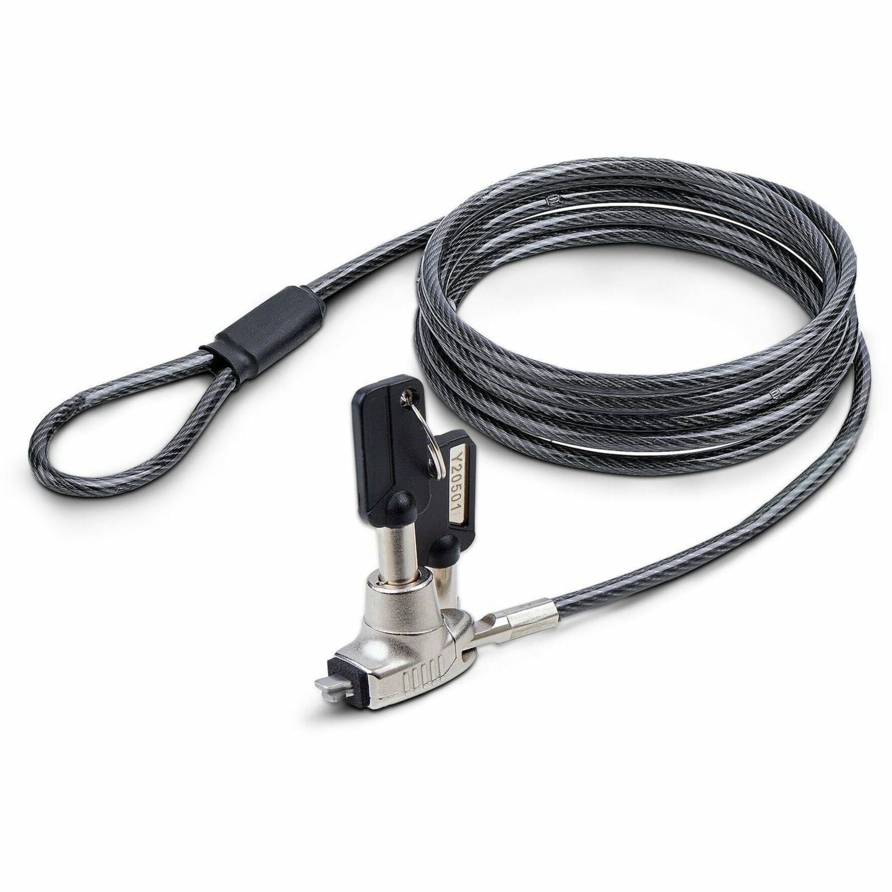 StarTech.com Slim Lock Noble Wedge&reg; Slot Compatible, 6.6ft (2m) Keyed Locking Cable, Desk Anti-Theft Security For Laptop/Notebook Computer - Soundz Store AUSTRALIA