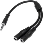 StarTech.com Slim Stereo Splitter Cable - 3.5mm Male to 2x 3.5mm Female - Soundz Store AUSTRALIA