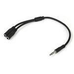 StarTech.com Slim Stereo Splitter Cable - 3.5mm Male to 2x 3.5mm Female - Soundz Store AUSTRALIA