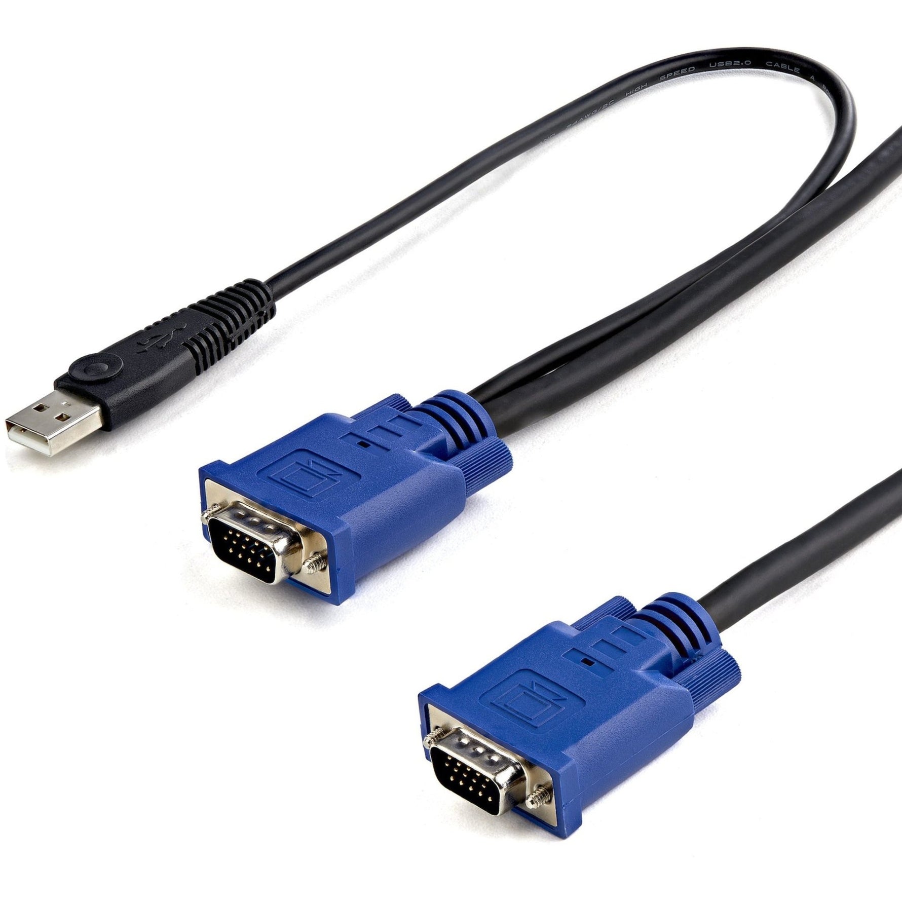 StarTech.com StarTech.com 15 ft 2-in-1 Ultra Thin USB KVM Cable - Video / USB cable - 4 pin USB Type A, HD-15 (M) - HD-15 (M) - 4.57 m - Soundz Store AUSTRALIA