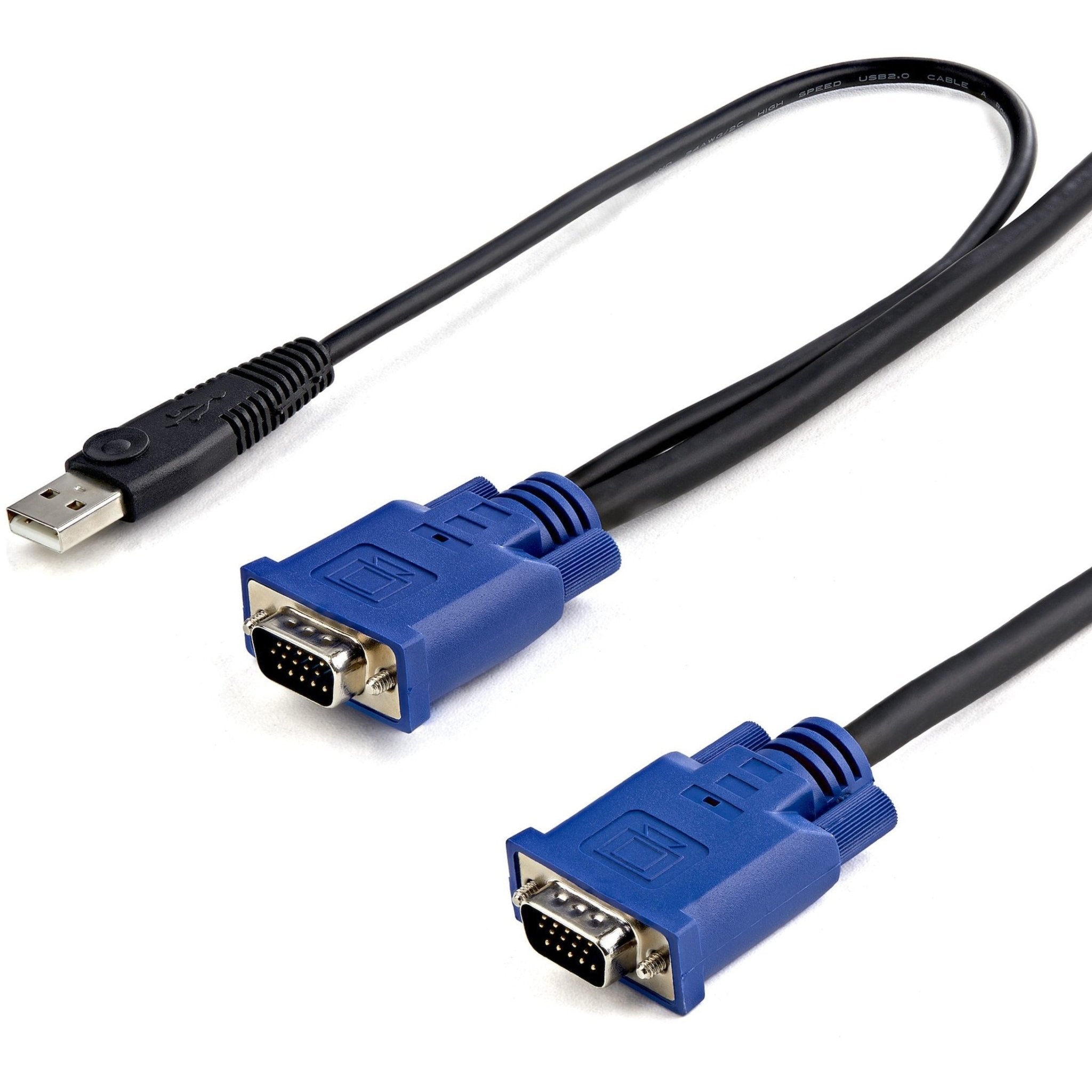 StarTech.com StarTech.com 15 ft 2-in-1 Ultra Thin USB KVM Cable - Video / USB cable - 4 pin USB Type A, HD-15 (M) - HD-15 (M) - 4.57 m - Soundz Store AUSTRALIA