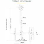 StarTech.com TV Ceiling Mount, Full-Motion Hanging Single Screen Vesa Mount for 32'-75' TVs / Displays - Height Adjustable Telescopic Pole - Soundz Store AUSTRALIA