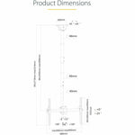 StarTech.com TV Ceiling Mount, Full-Motion Hanging Single Screen Vesa Mount for 32'-75' TVs / Displays - Height Adjustable Telescopic Pole - Soundz Store AUSTRALIA