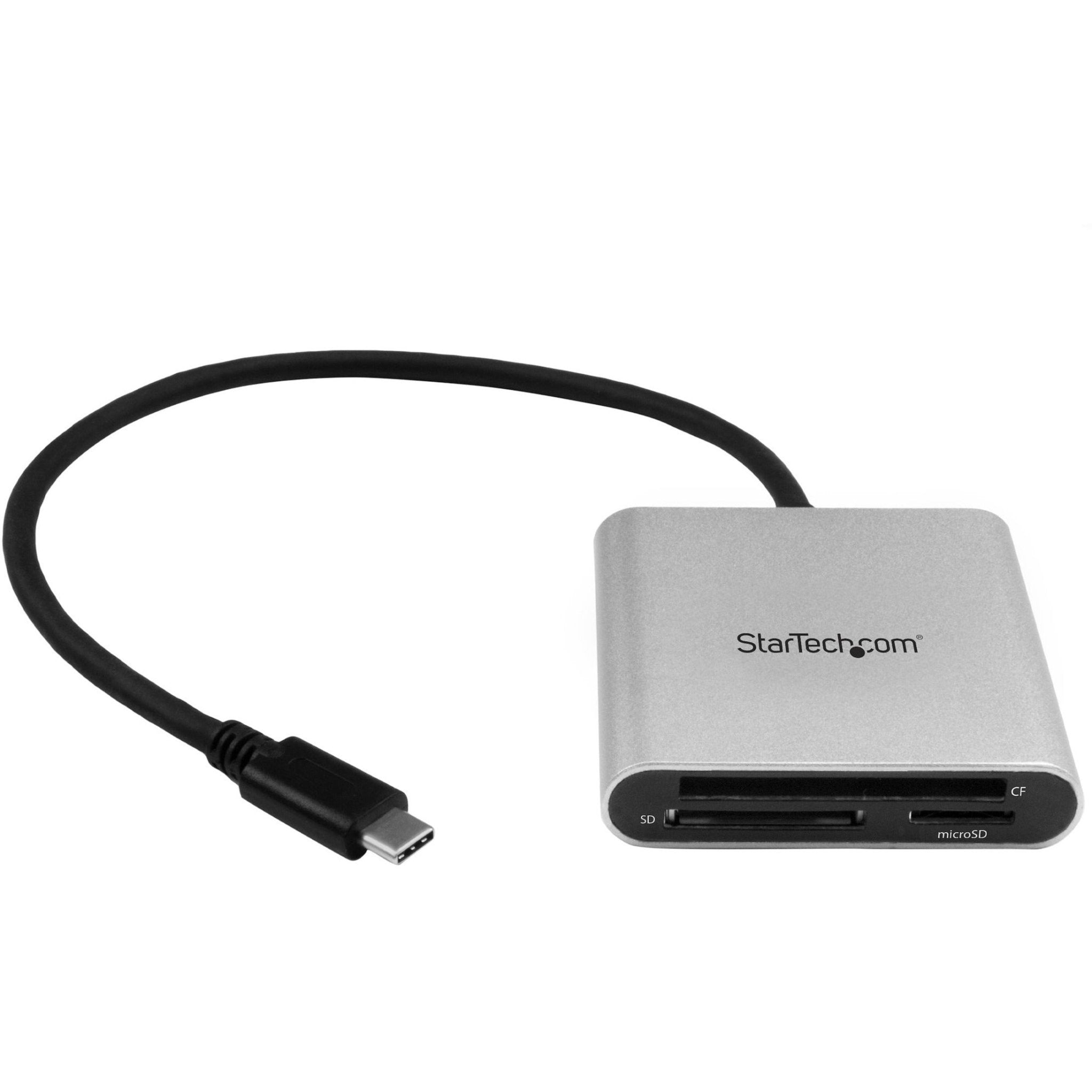 StarTech.com USB 3.0 Flash Memory Multi-Card Reader / Writer with USB-C - SD microSD and CompactFlash Card Reader w/ Integrated USB-C Cable - Soundz Store AUSTRALIA