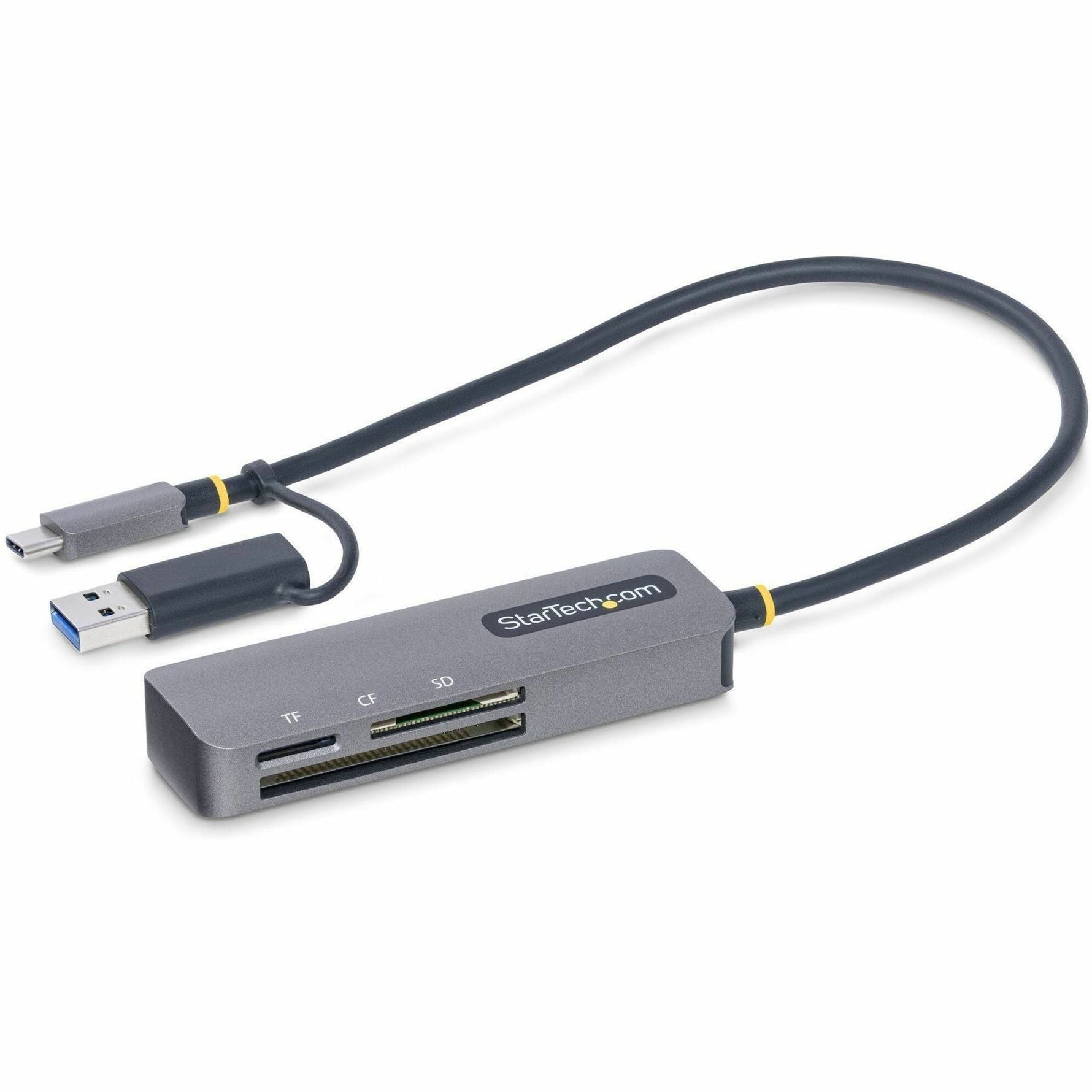 StarTech.com USB 3.0 Multi-Media Memory Card Reader, SD/microSD/CompactFlash, USB-C 5Gbps External Card Reader with Attached USB-A Adapter - Soundz Store AUSTRALIA