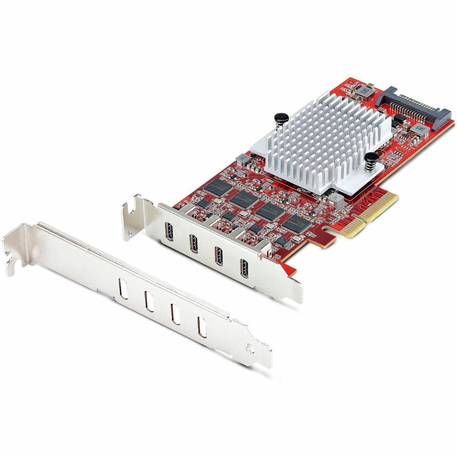 StarTech.com USB Adapter - PCI Express x4 - 1.25 GB/s, 640 MB/s, 60 MB/s, 1.50 MB/s, 140.80 kB/s - Desktop, Server, Smartphone - Internal - Red - TAA Compliant - Soundz Store AUSTRALIA