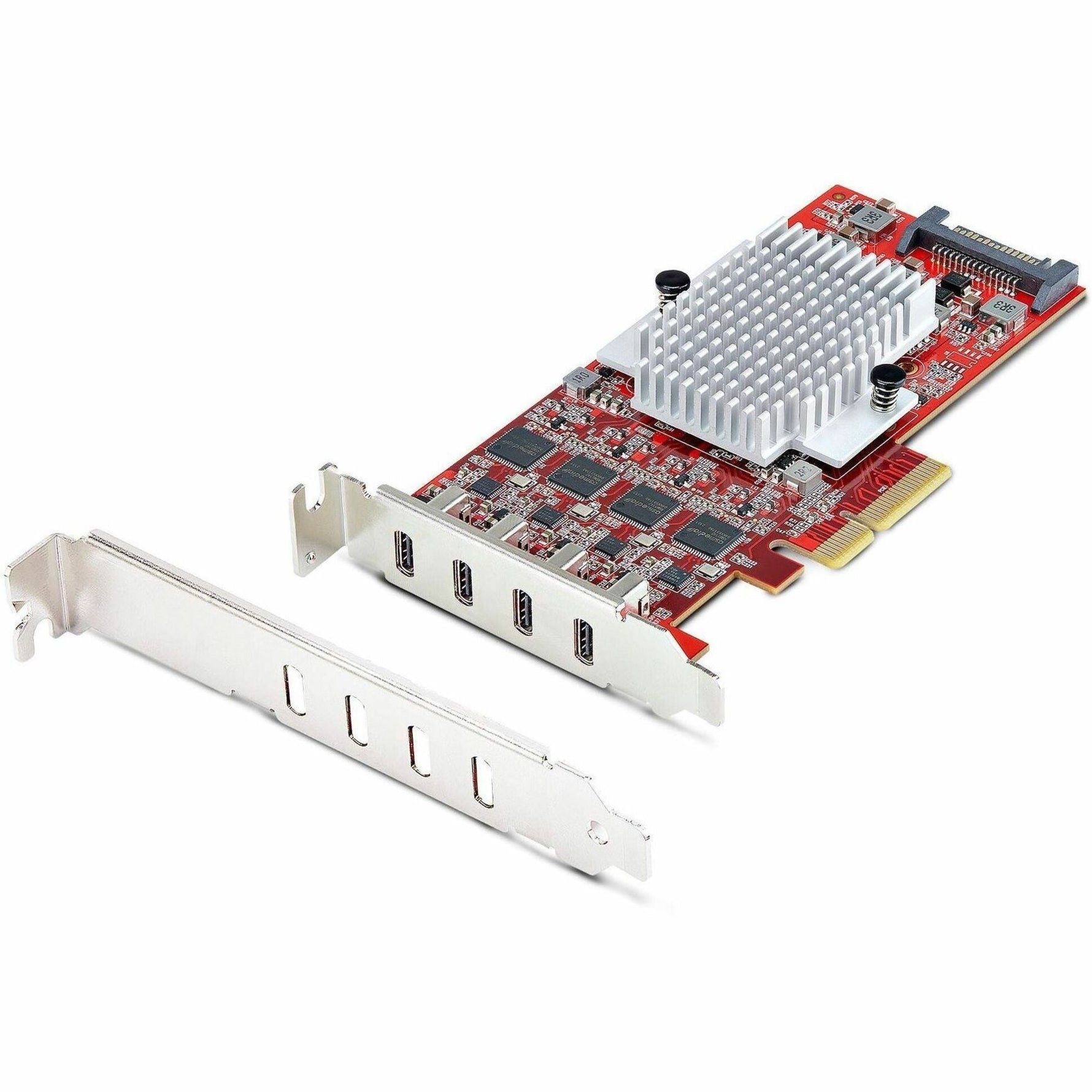 StarTech.com USB Adapter - PCI Express x4 - 1.25 GB/s, 640 MB/s, 60 MB/s, 1.50 MB/s, 140.80 kB/s - Desktop, Server, Smartphone - Internal - Red - TAA Compliant - Soundz Store AUSTRALIA