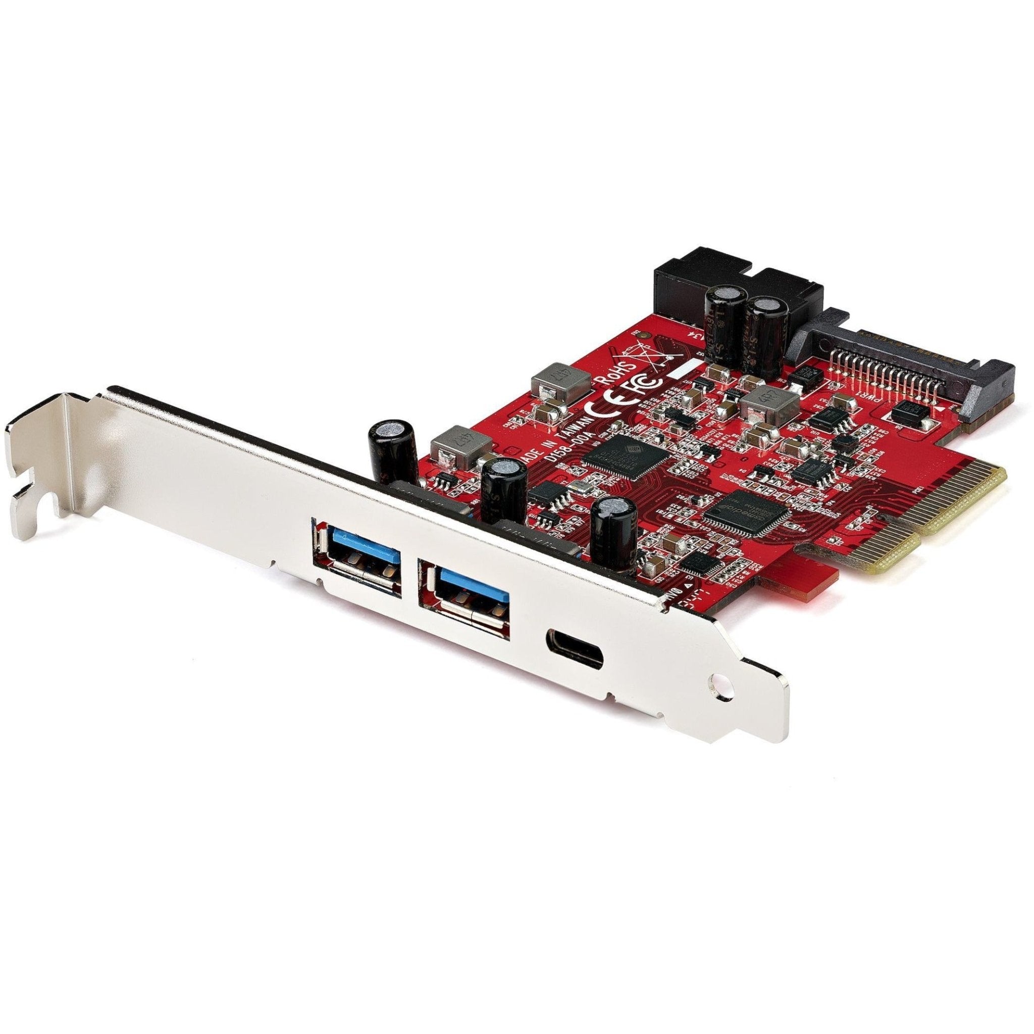 StarTech.com USB Adapter - PCI Express x4 - Plug-in Card - Red - Soundz Store AUSTRALIA