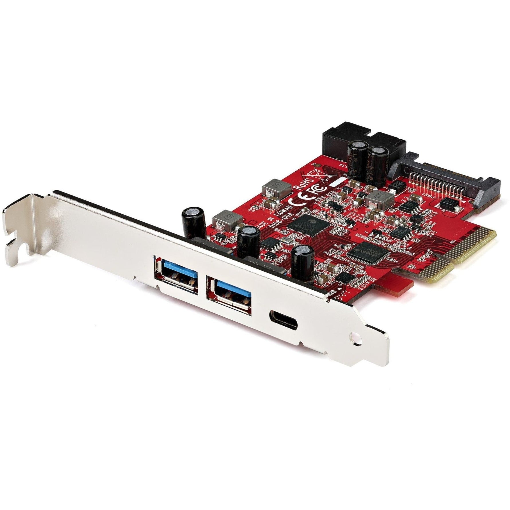 StarTech.com USB Adapter - PCI Express x4 - Plug-in Card - Red - Soundz Store AUSTRALIA