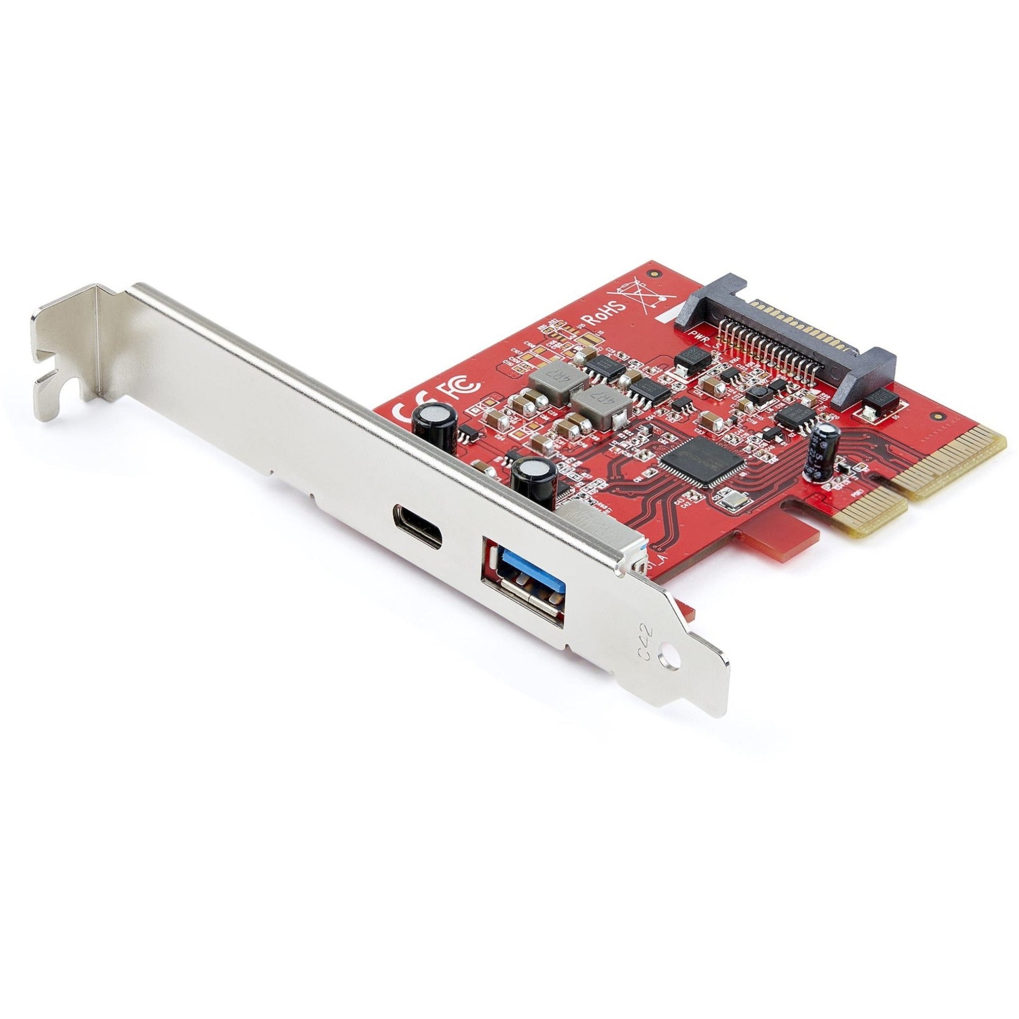 StarTech.com USB Adapter - PCI Express x4 - Plug-in Card - Red - Soundz Store AUSTRALIA