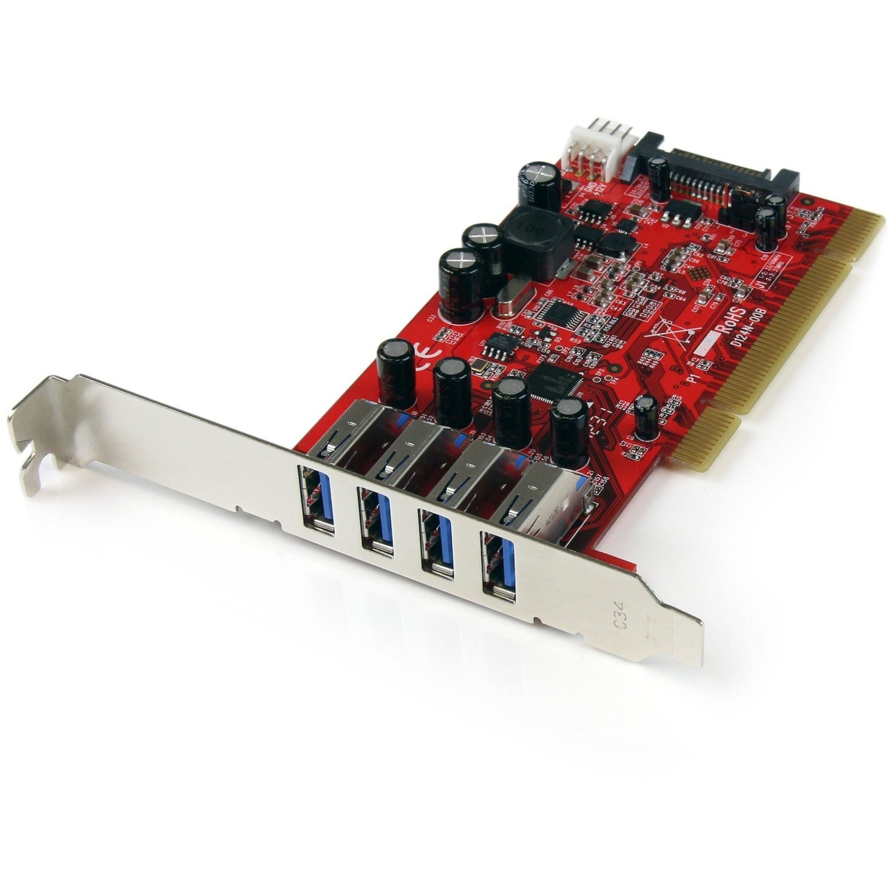 StarTech.com USB Adapter - PCI - Plug-in Card - Red - TAA Compliant - Soundz Store AUSTRALIA