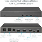 StarTech.com USB C Dock, Triple 4K Monitor USB-C Docking Station with DP 1.4 & DSC, 2x DisplayPort & 1x HDMI, 100W PD, 6x USB (2x 10Gbps) - Soundz Store AUSTRALIA