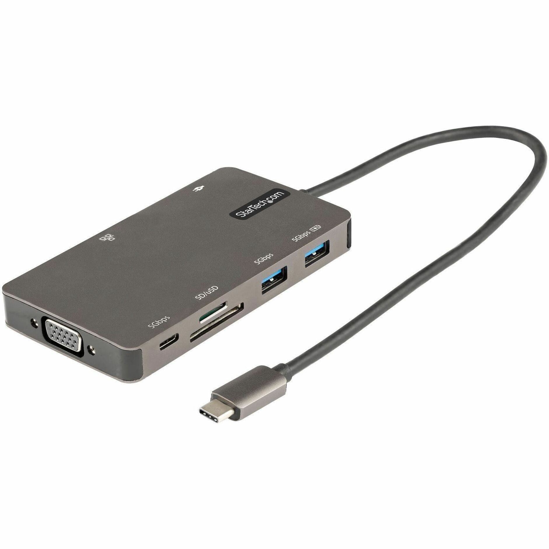 StarTech.com USB C Multiport Adapter, HDMI 4K 30Hz or VGA, 5Gbps USB 3.0 Hub (USB A / USB C Ports), 100W Power Delivery, SD/Micro SD, GbE - Soundz Store AUSTRALIA