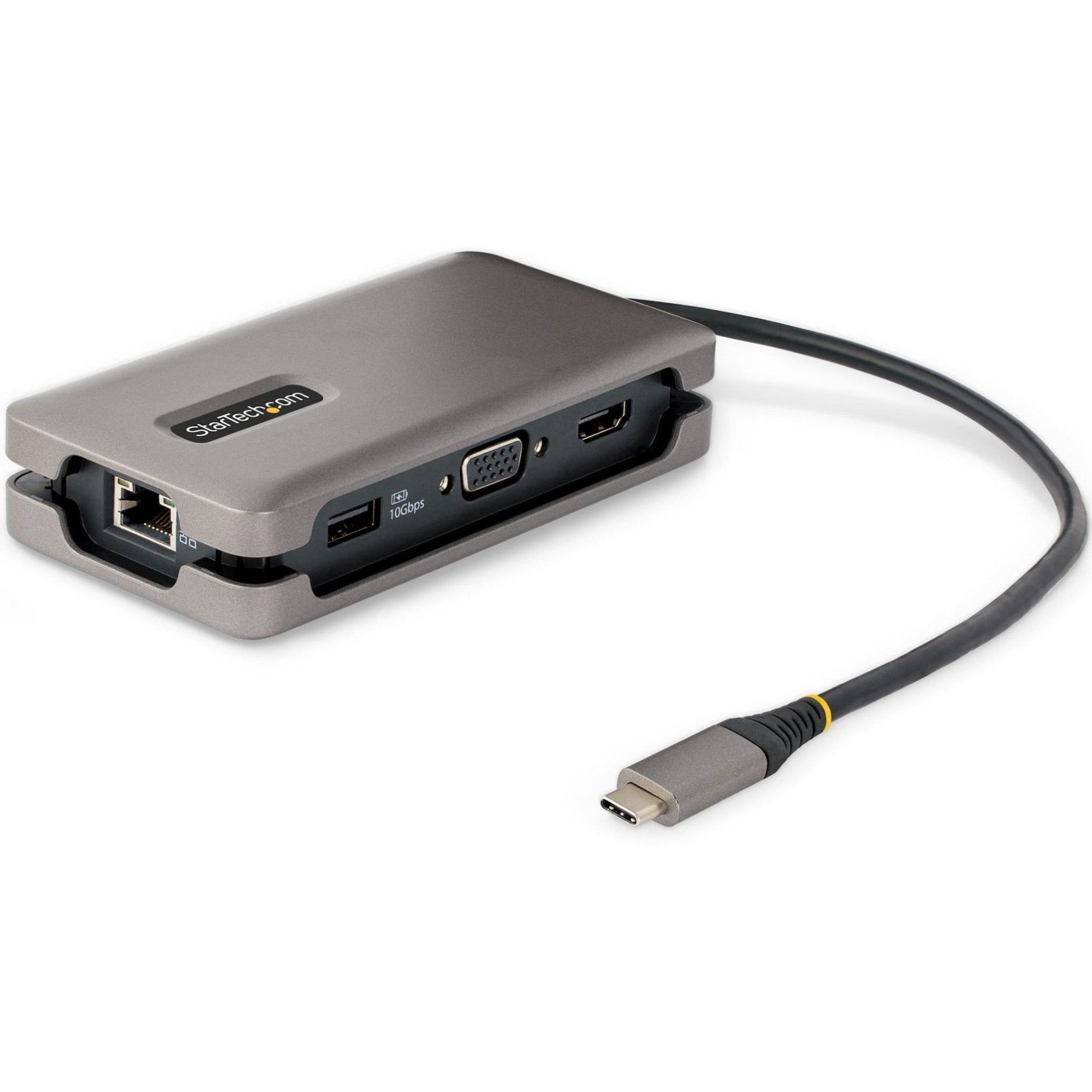 StarTech.com USB-C Multiport Adapter, HDMI/VGA, 4K 60Hz, 3-Port USB Hub, 100W PD Pass-Through, GbE, Mini Docking Station, 1ft/30cm Cable - Soundz Store AUSTRALIA