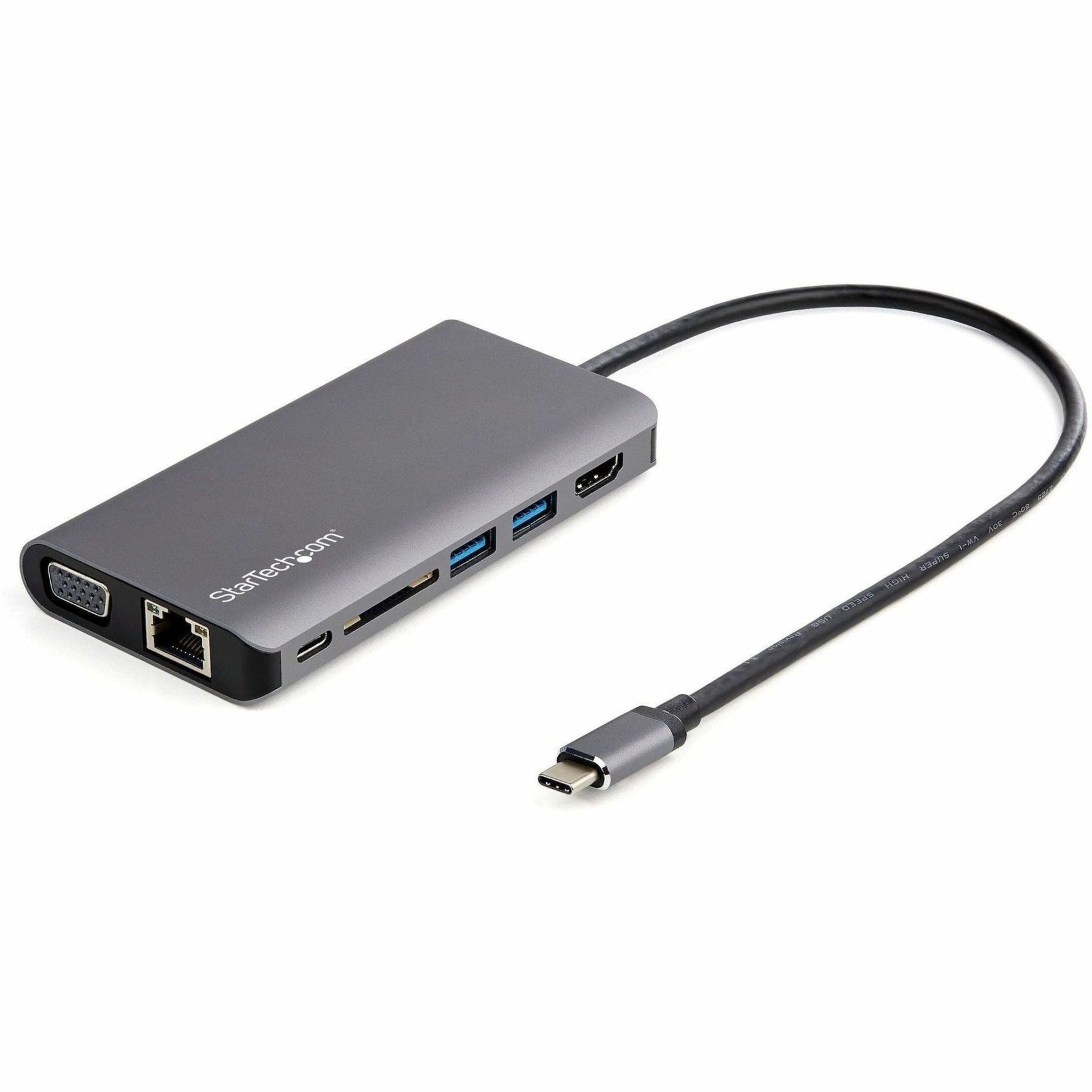StarTech.com USB C Multiport Adapter - USB-C Mini Travel Dock w/ 4K HDMI or 1080p VGA - 100W PD Pass-Through, 3x USB, SD, GbE, Audio - Soundz Store AUSTRALIA