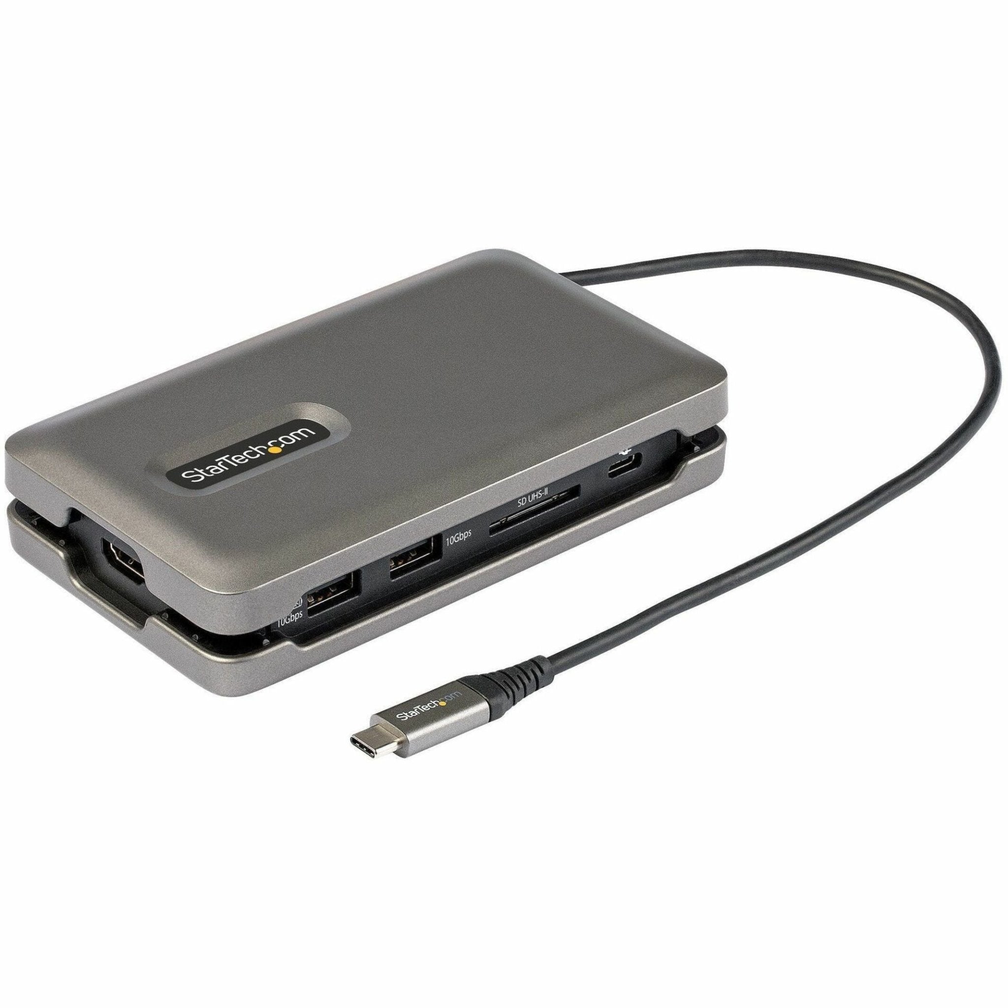 StarTech.com USB C Multiport Adapter, USB C to 4K 60Hz HDMI 2.0, 2-Port 10Gbps USB Hub, 100W Power Delivery Pass-through, GbE, SD/MicroSD - Soundz Store AUSTRALIA