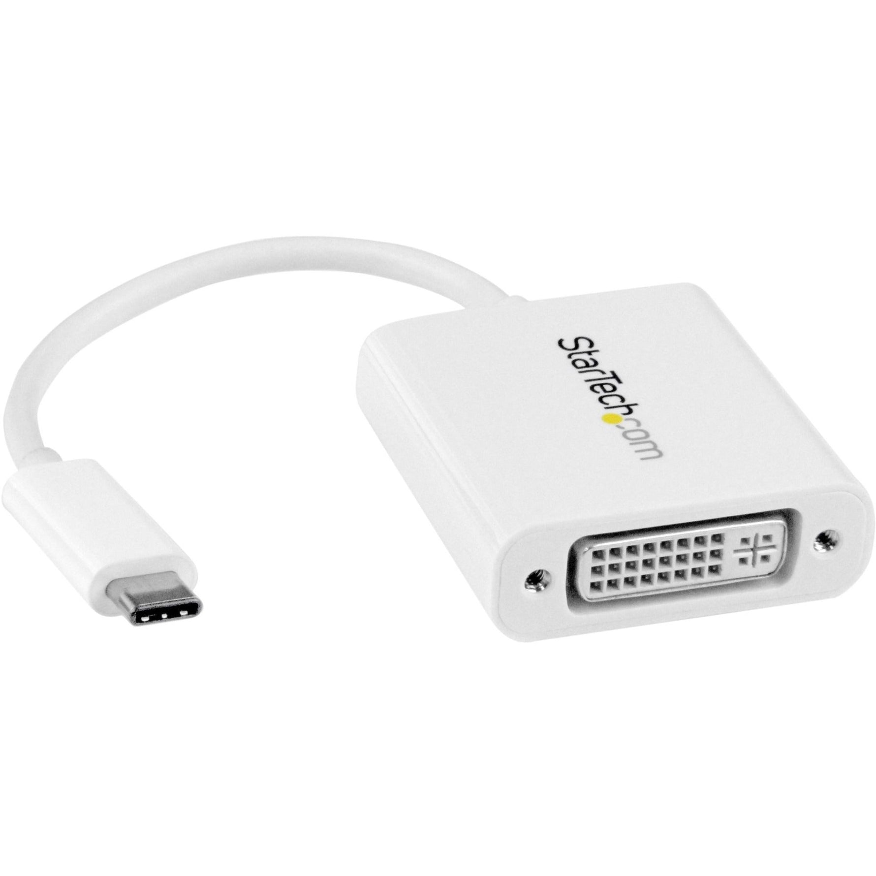 StarTech.com USB C to DVI Adapter - White - Thunderbolt 3 Compatible - 1920x1200 - USB-C to DVI Adapter for USB-C devices such as your 2018 iPad Pro - DVI-I Converter - Soundz Store AUSTRALIA