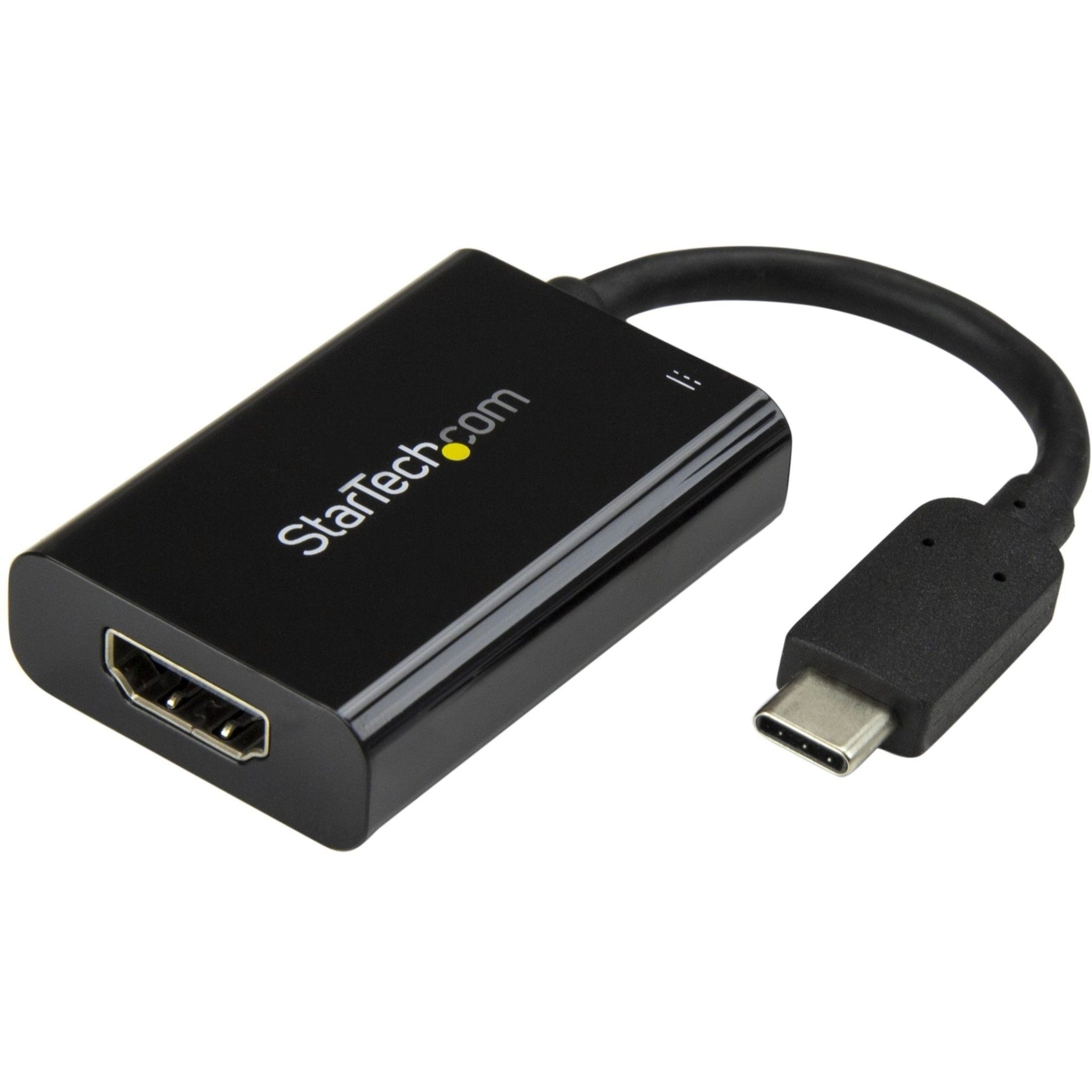 StarTech.com USB C to HDMI 2.0 Adapter 4K 60Hz with 60W Power Delivery Pass-Through Charging - USB Type-C to HDMI Video Converter - Black - Soundz Store AUSTRALIA