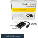 StarTech.com USB C to HDMI 2.0 Adapter 4K 60Hz with 60W Power Delivery Pass-Through Charging - USB Type-C to HDMI Video Converter - Black - Soundz Store AUSTRALIA
