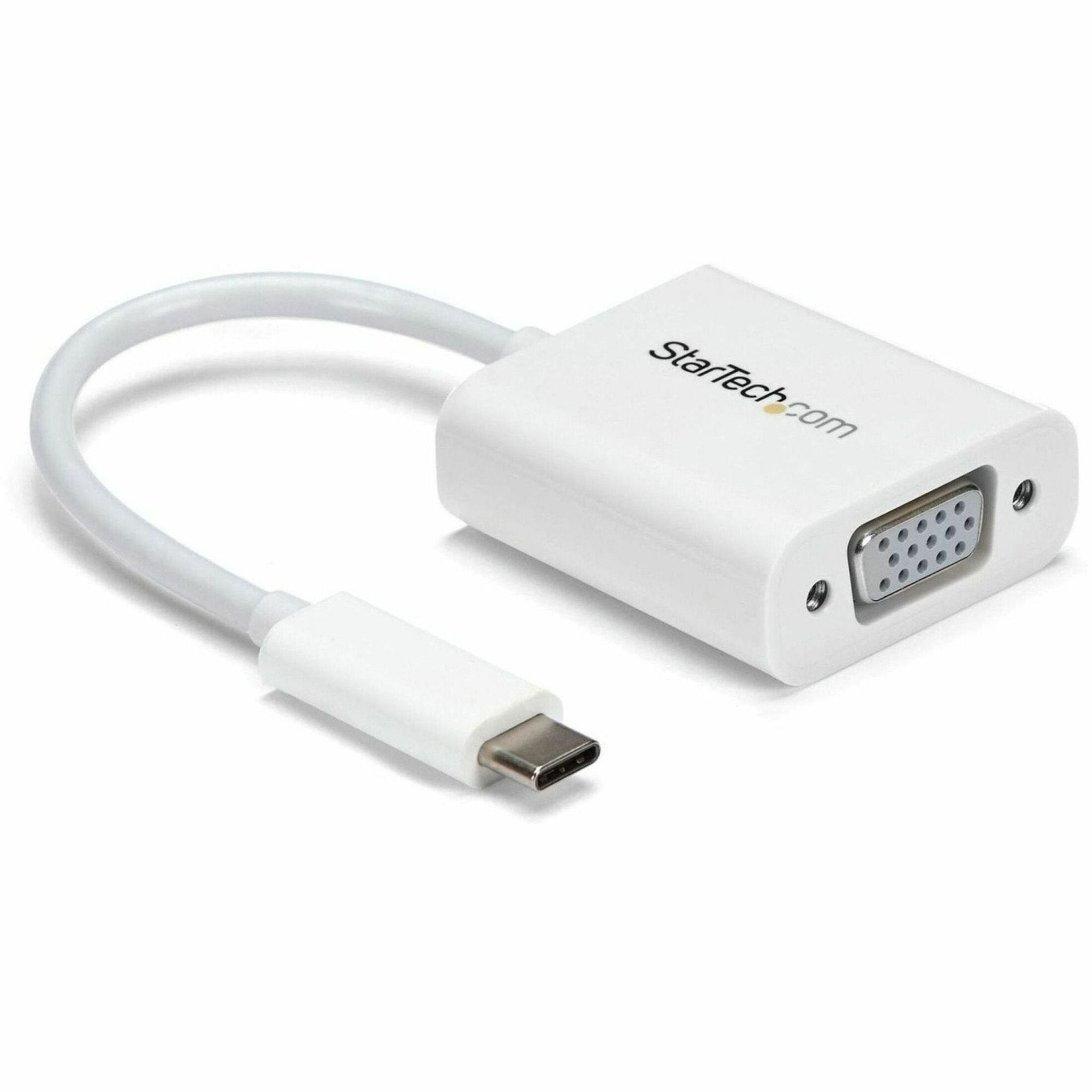 StarTech.com USB-C to VGA Adapter - White - Thunderbolt 3 Compatible - USB C Adapter - USB Type C to VGA Dongle Converter - Soundz Store AUSTRALIA