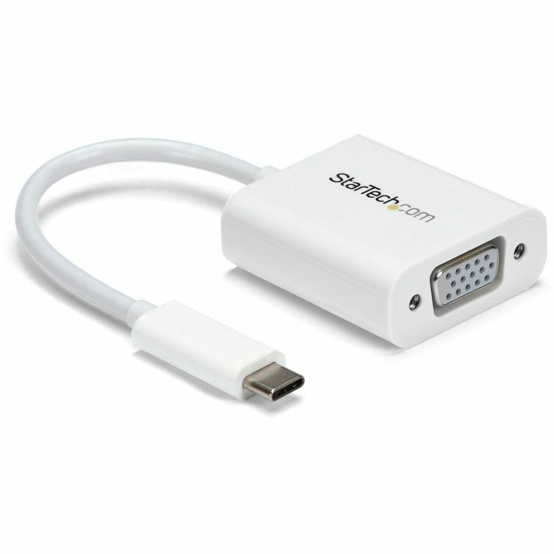 StarTech.com USB-C to VGA Adapter - White - Thunderbolt 3 Compatible - USB C Adapter - USB Type C to VGA Dongle Converter - Soundz Store AUSTRALIA