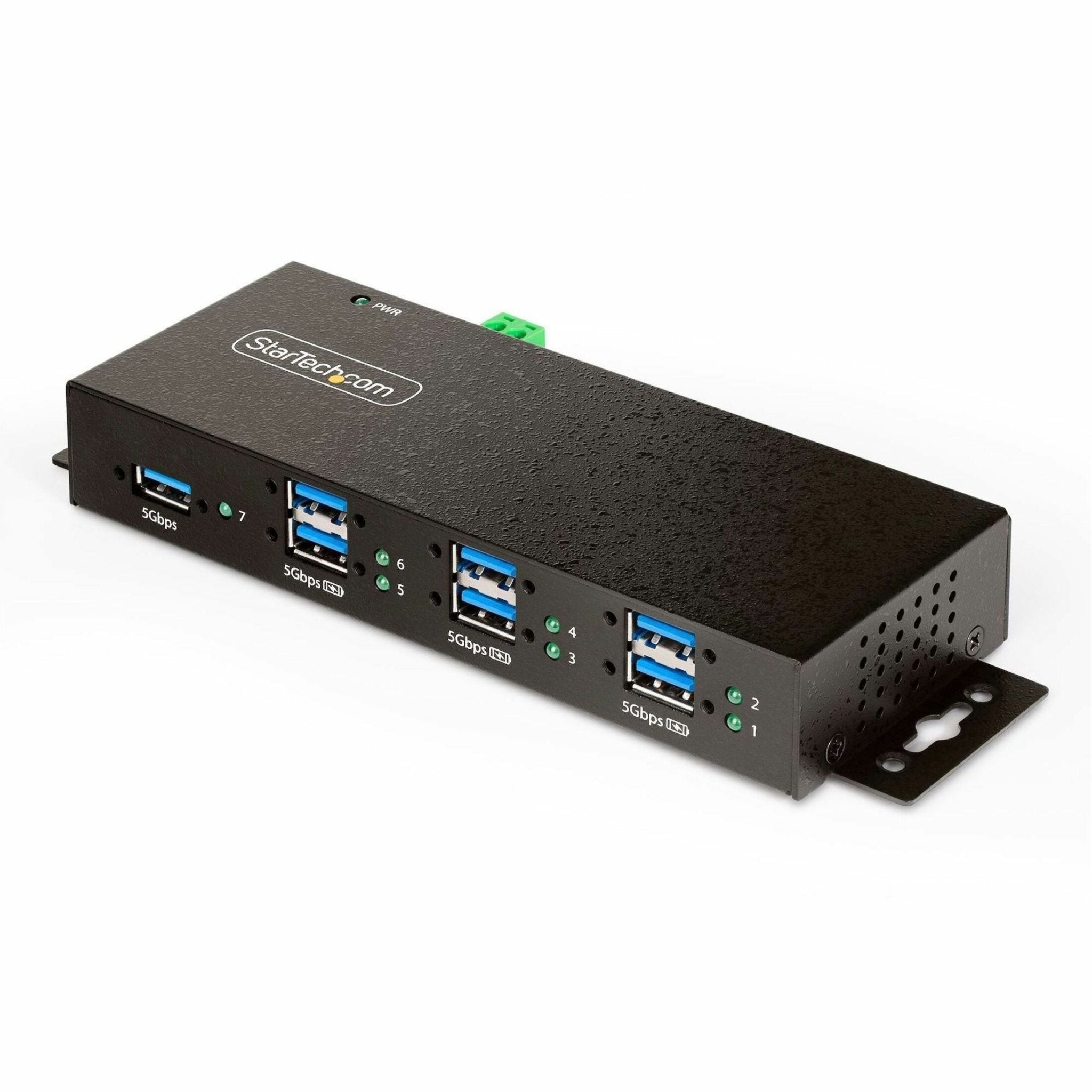 StarTech.com USB Hub - USB 3.2 (Gen 1) Type B - Wall/Desktop/DIN Rail Mountable - Black - TAA Compliant - Soundz Store AUSTRALIA