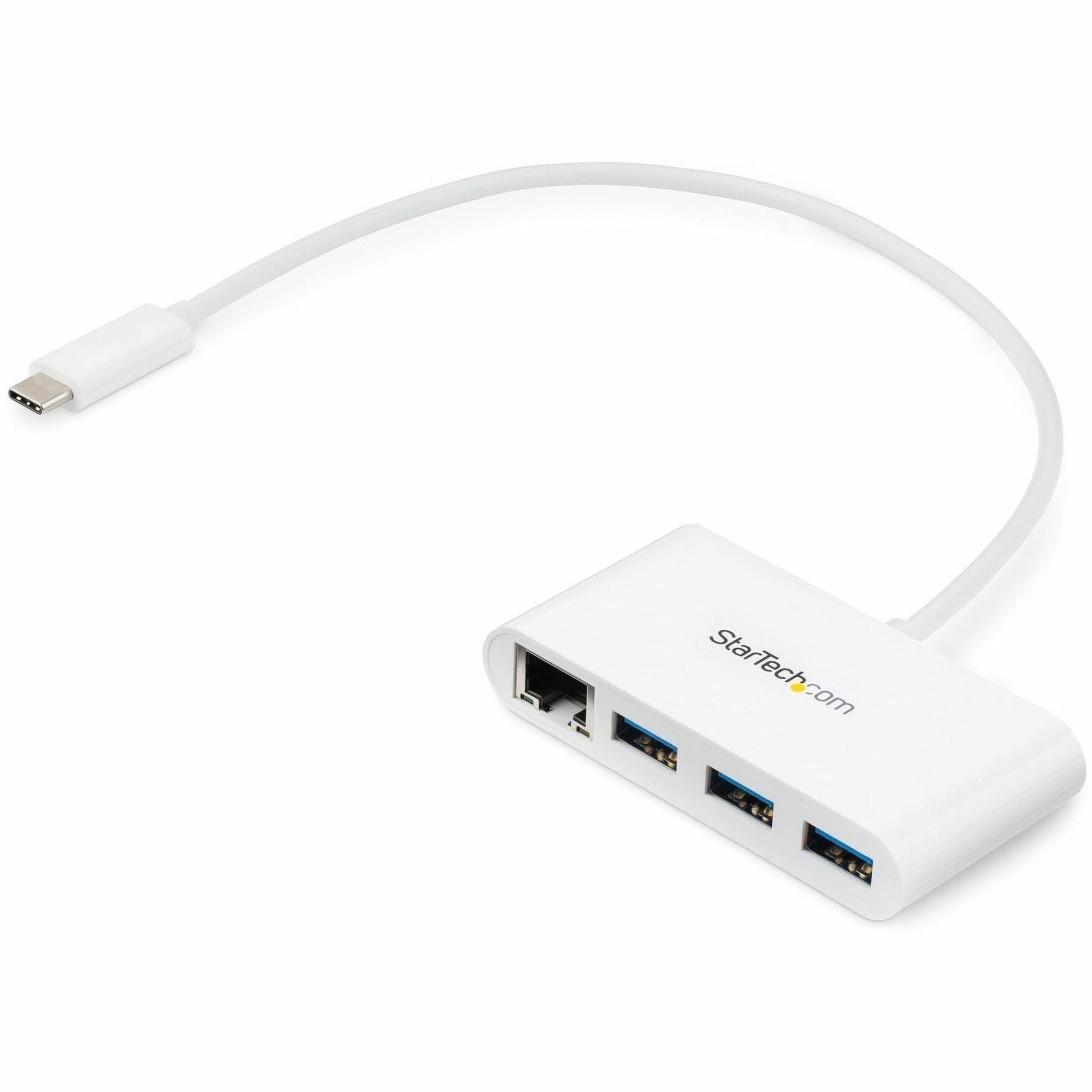 StarTech.com USB/Ethernet Combo Hub - USB 3.0 Type C - External - White - Soundz Store AUSTRALIA