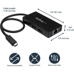 StarTech.com USB/Ethernet Combo Hub - USB Type C - External - Black - TAA Compliant - Soundz Store AUSTRALIA