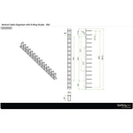 StarTech.com Vertical Cable Organizer with D-Ring Hooks - Vertical Cable Management Panel - 20U - 2.8ft. - Soundz Store AUSTRALIA
