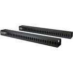 StarTech.com Vertical Cable Organizer with Finger Ducts - Vertical Cable Management Panel - Rack-Mount Cable Raceway - 40U - 6 ft. - Soundz Store AUSTRALIA