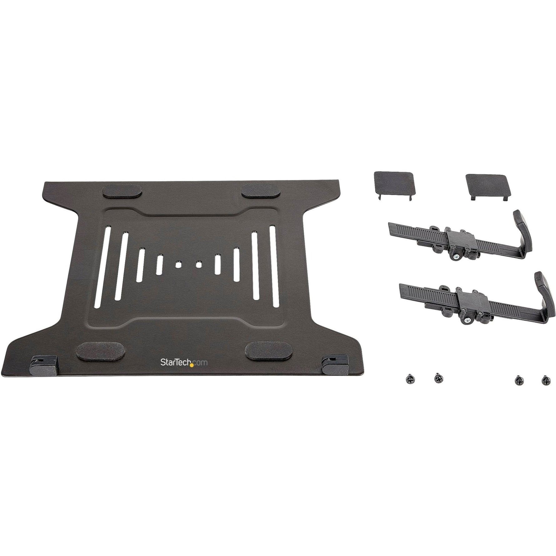 StarTech.com VESA Laptop Tray, Adjustable Monitor Arm Laptop Tray, Secures Notebooks up to 4.5kg (9.9lb), 75x75 & 100x100 VESA, Ventilated - Soundz Store AUSTRALIA