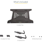 StarTech.com VESA Laptop Tray, Adjustable Monitor Arm Laptop Tray, Secures Notebooks up to 4.5kg (9.9lb), 75x75 & 100x100 VESA, Ventilated - Soundz Store AUSTRALIA