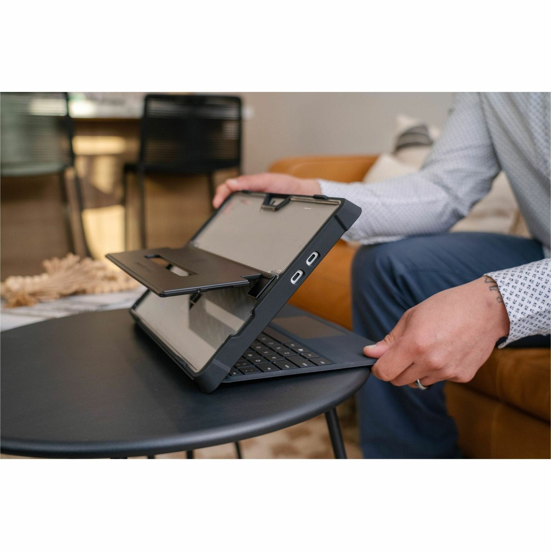 STM Goods Dux Shell Rugged Case for Microsoft Surface Pro 9, Surface Pro 10, Surface Pro 11 Tablet - Black - Soundz Store AUSTRALIA