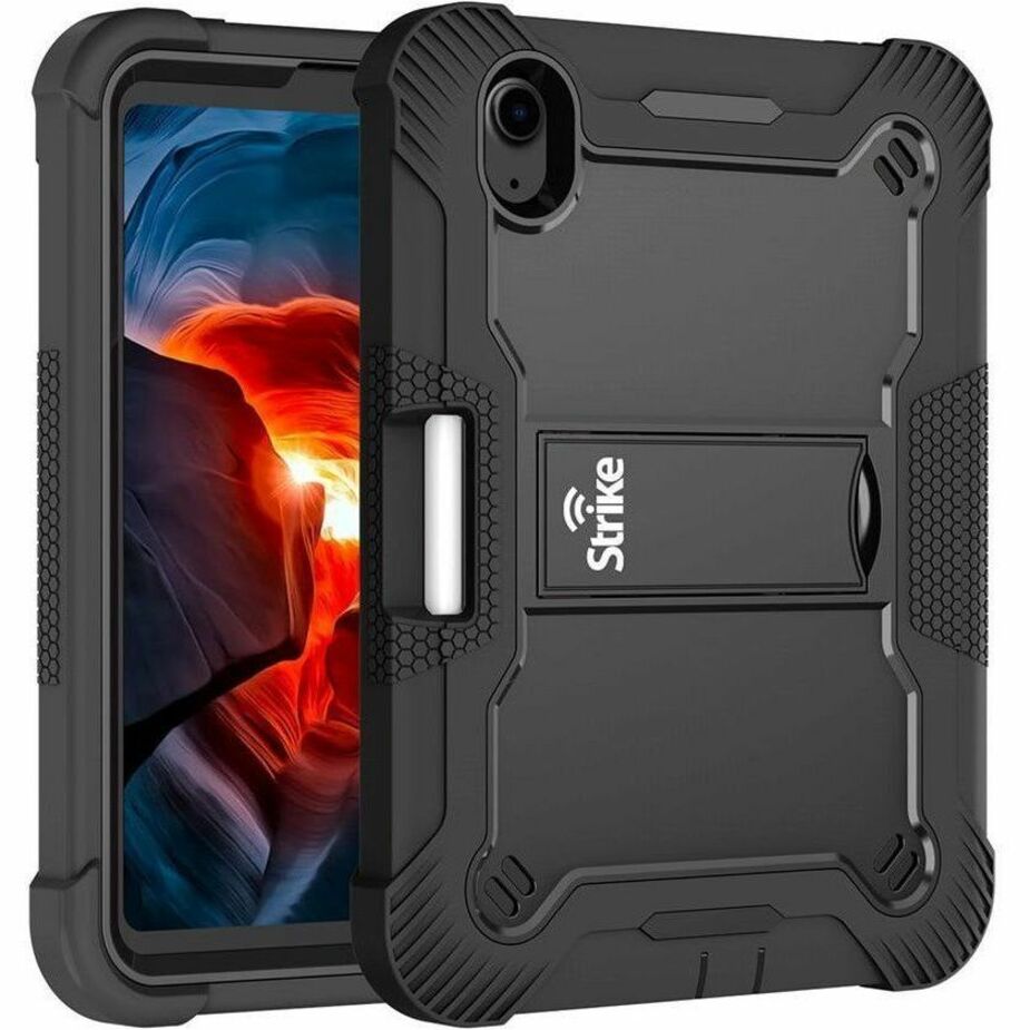 Strike Rugged Case for Apple iPad mini (6th Generation), iPad mini (7th Generation) Tablet - Rubberised Textured Design - Black - Soundz Store AUSTRALIA