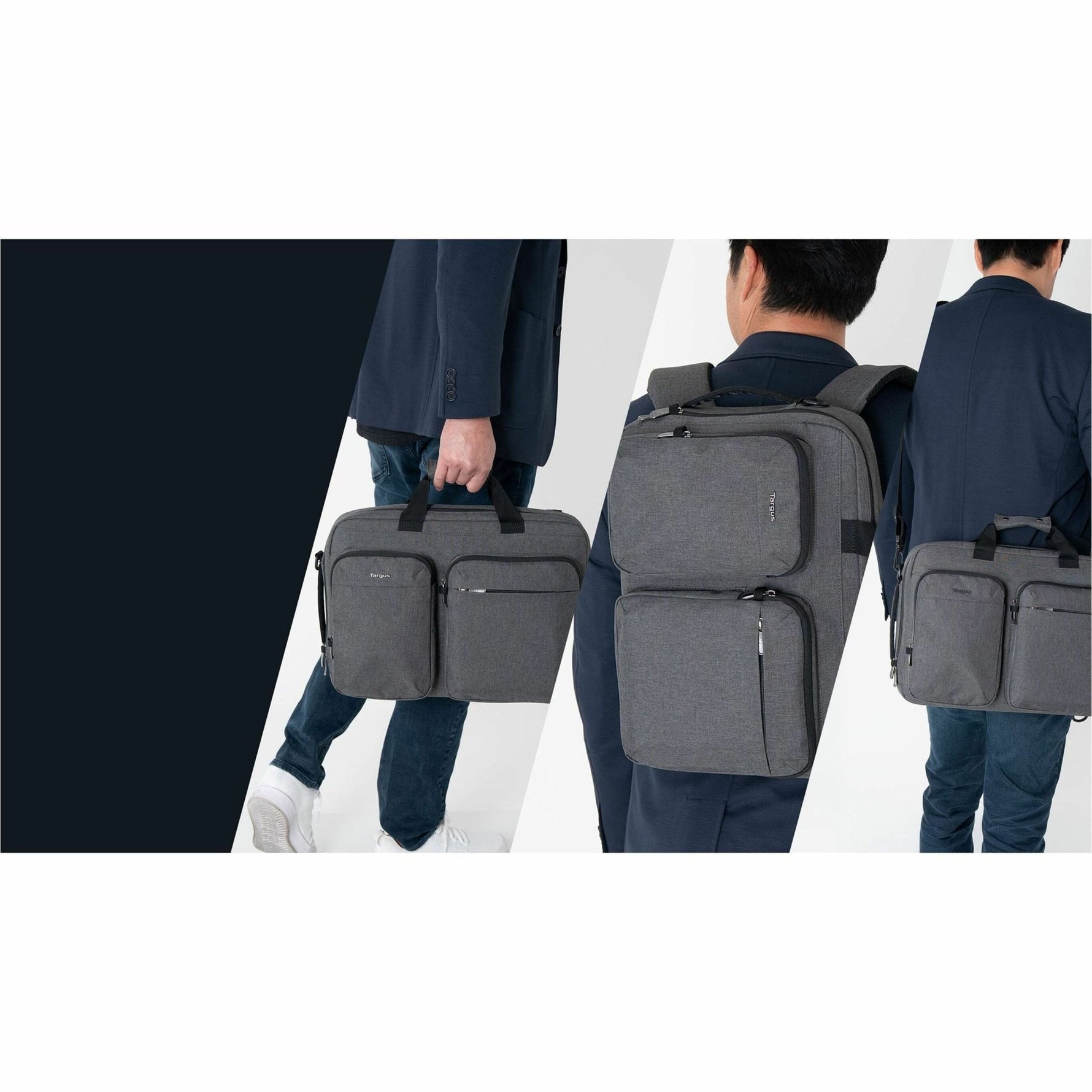 Targus Hybrid TBT94304GL Carrying Case (Backpack/Briefcase) for 38.1 cm (15') to 40.6 cm (16') Notebook - Grey - TAA Compliant - Soundz Store AUSTRALIA