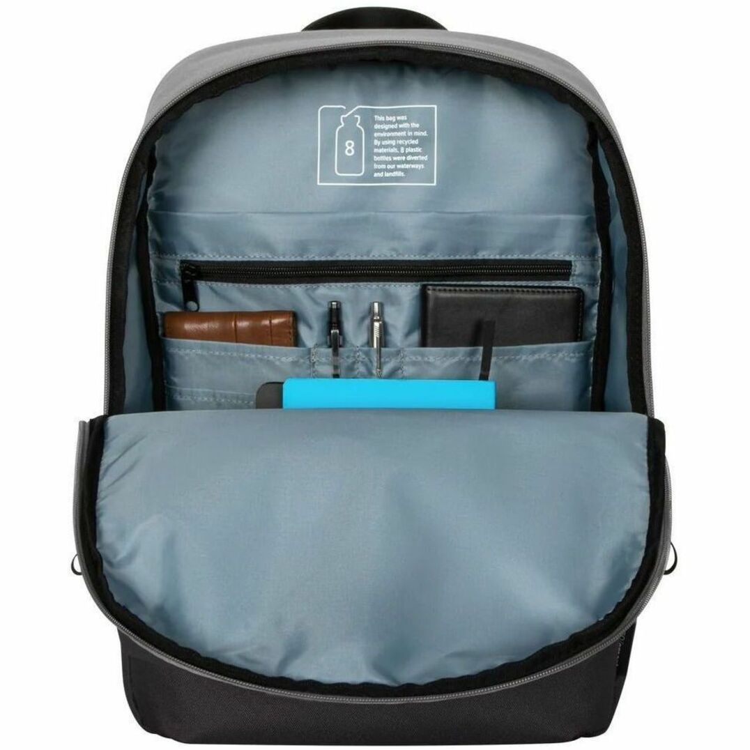 Targus Sagano EcoSmart TBB635GL Carrying Case (Backpack) for 40.6 cm (16') Notebook - Black/Grey - Soundz Store AUSTRALIA