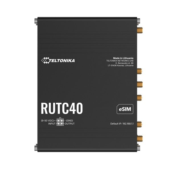 Teltonika RUTC40 GLOBAL 4G EDGE ROUTER, Dual-core, Dual-band Wi-Fi 6, connectivity powered by a Telit modem, eSIM, PSU included. - Soundz Store AUSTRALIA