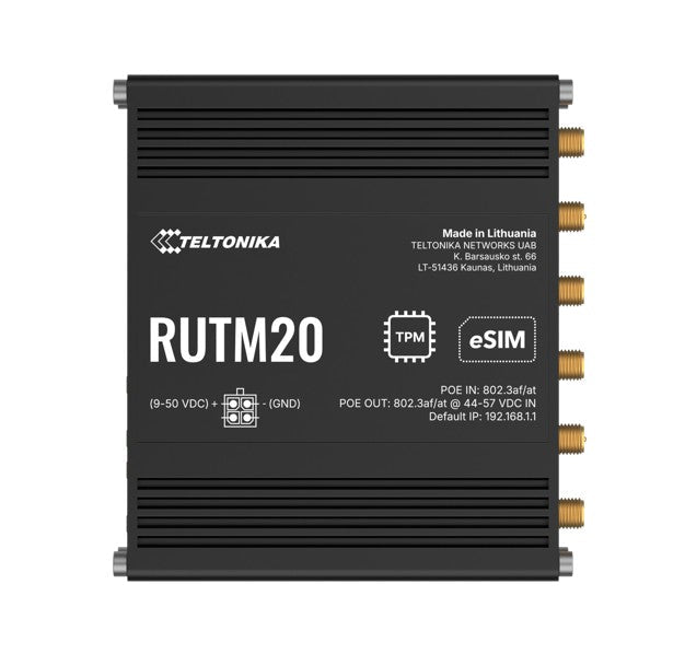 Teltonika RUTM20 COMPACT 5G ROUTER, Global 5G Telit, Dual SIM & eSIM, Active PoE, PSU included - Soundz Store AUSTRALIA