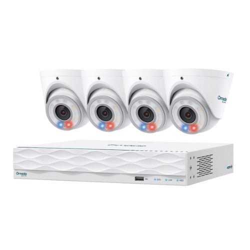 TP-Link Omada T8S4-2T - Omada 8MP Turret PoE Security Camera System with 2TB HDD, 4 Cameras with 16-Channel NVR - Soundz Store AUSTRALIA