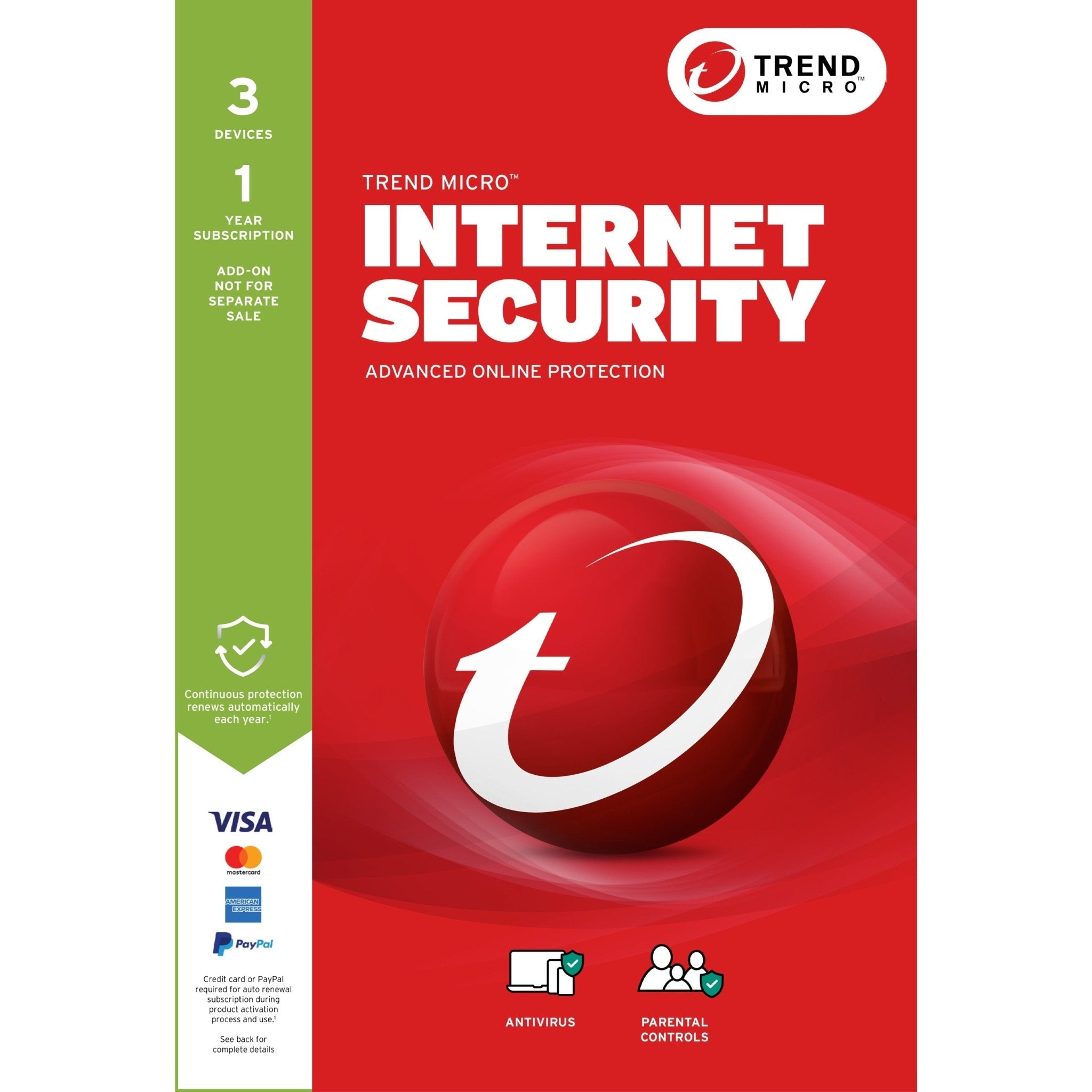 Trend Micro Internet Security Add-on - Subscription - 3 Device - 1 Year - Soundz Store AUSTRALIA