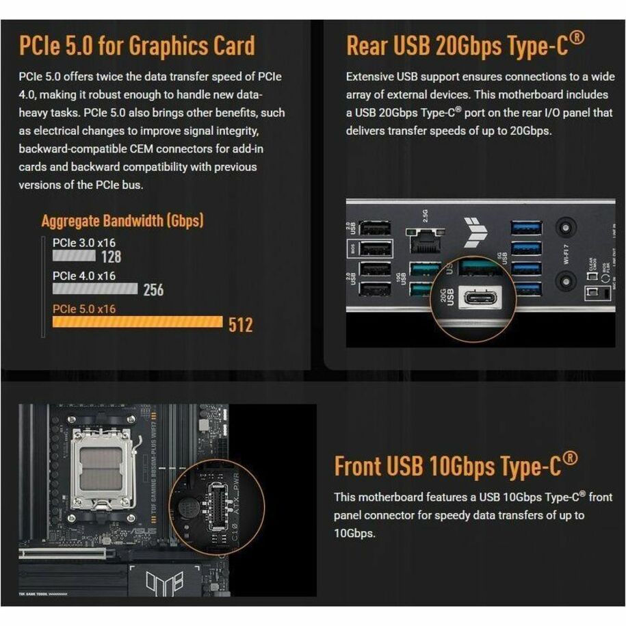 TUF GAMING B850M-PLUS WIFI7 Gaming Desktop Motherboard - AMD B850 Chipset - Socket AM5 - Micro ATX - Soundz Store AUSTRALIA