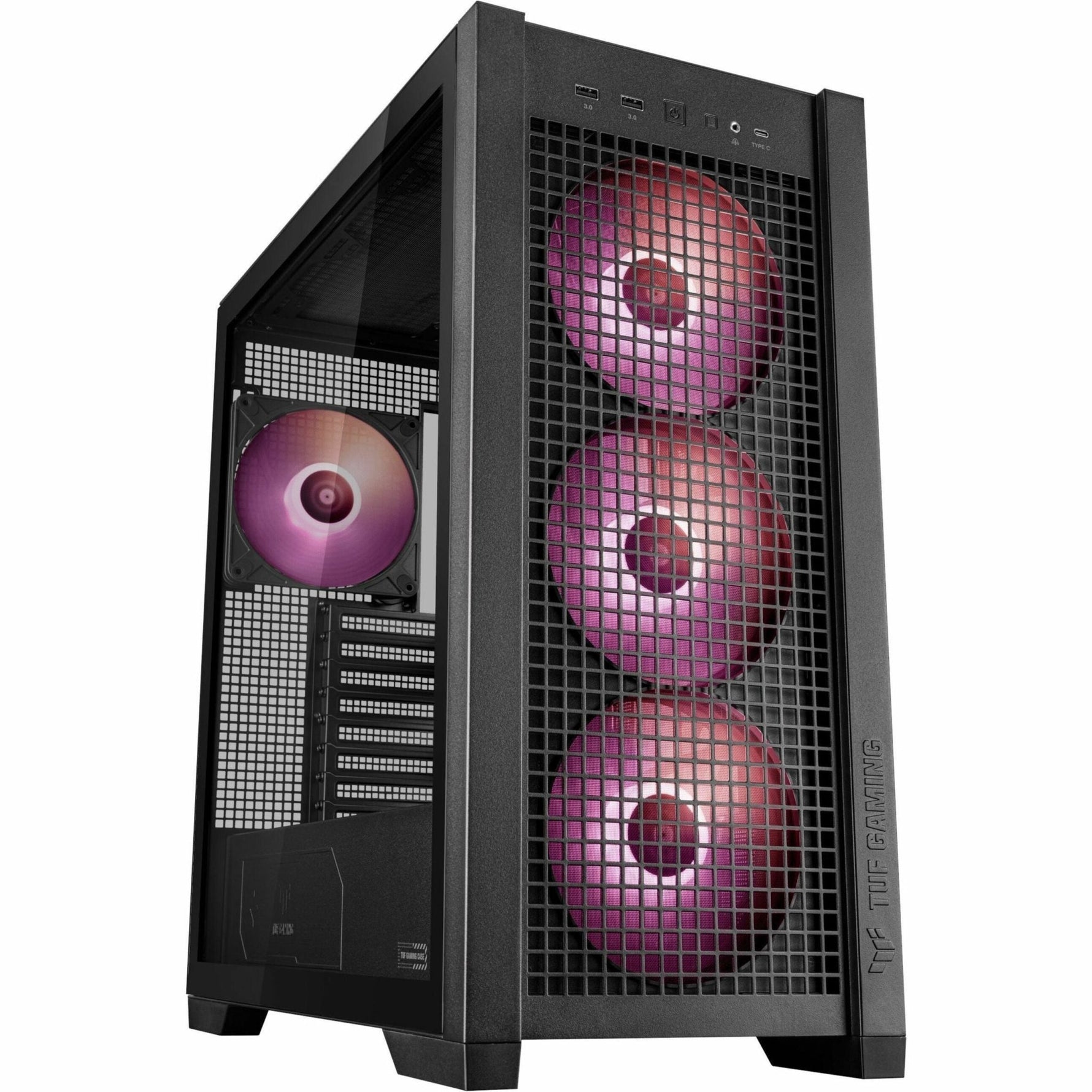 TUF Gaming GT302 ARGB Gaming Computer Case - EATX, ATX Motherboard Supported - Mid-tower - Tempered Glass, Mesh - Black - Soundz Store AUSTRALIA