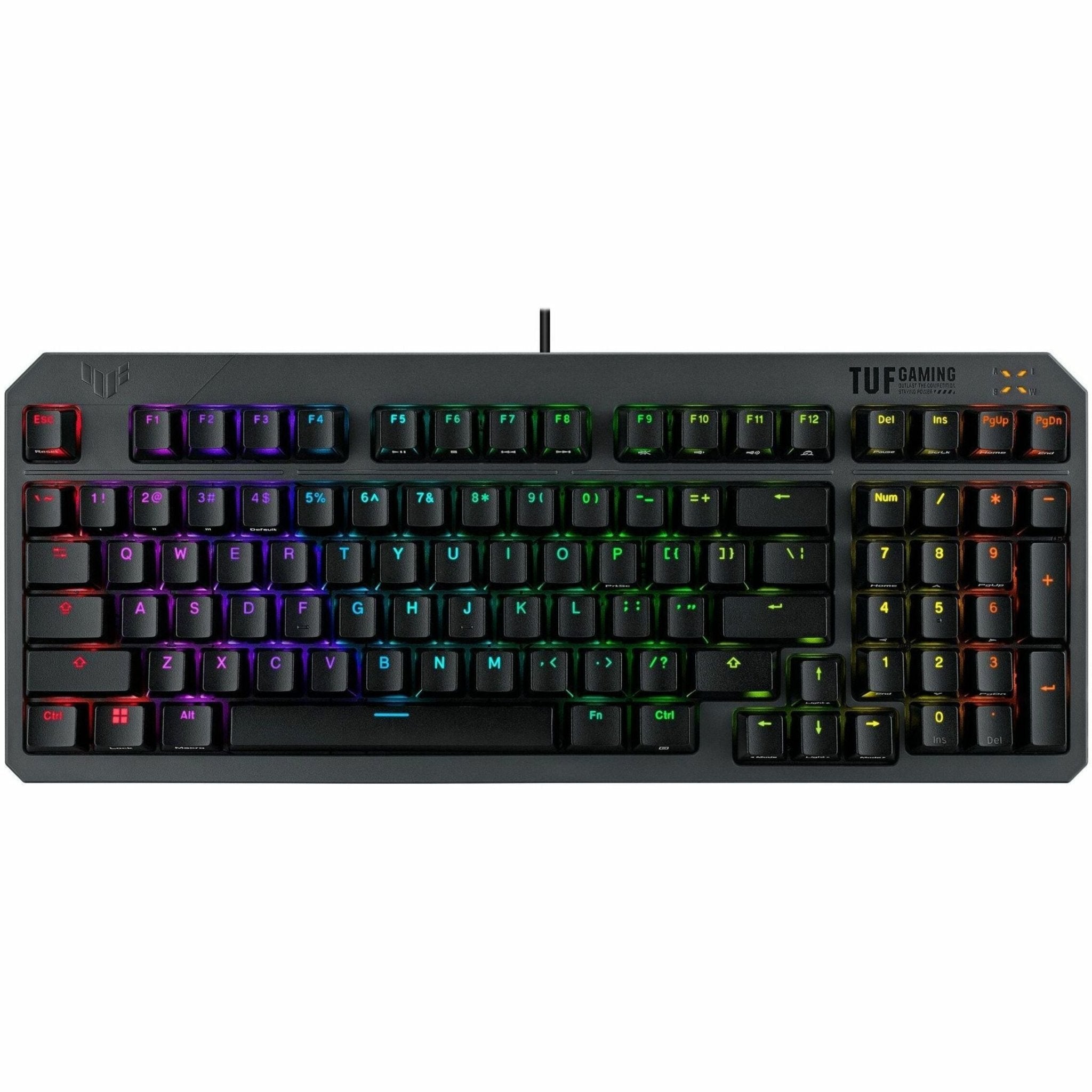 TUF K3 Gen II Gaming Keyboard - Compact - Cable Connectivity - USB 2.0 Type A Interface - RGB LED - Soundz Store AUSTRALIA