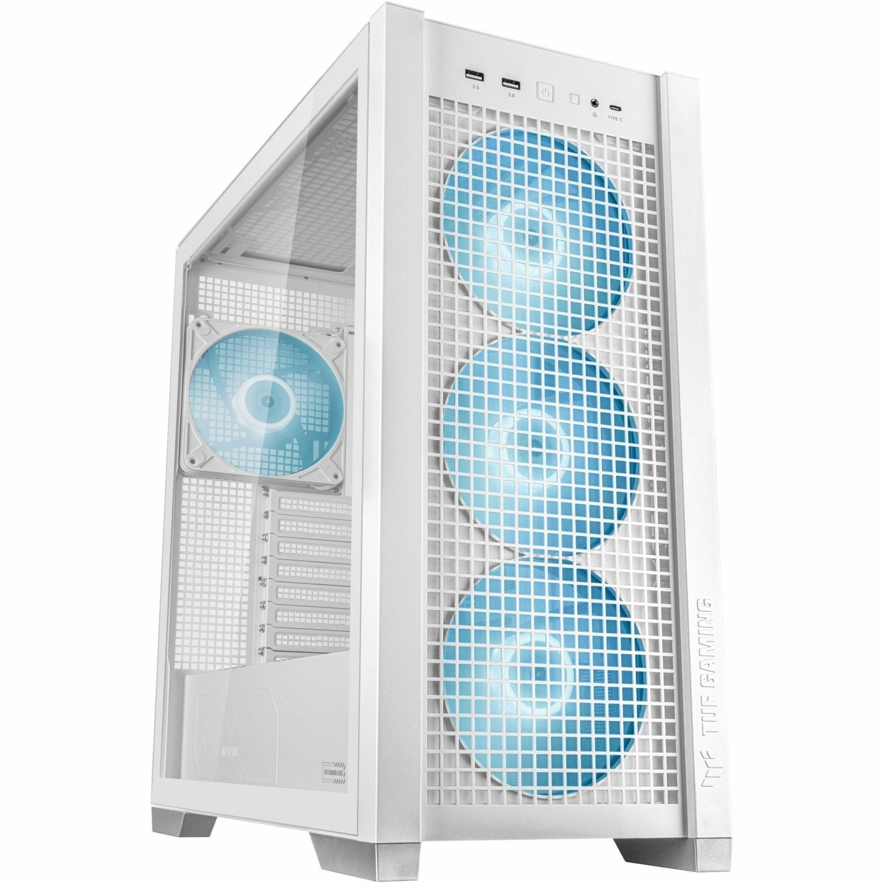 TUF TUF Gaming GT302 ARGB Gaming Computer Case - EATX, ATX Motherboard Supported - Mid-tower - Tempered Glass, Mesh, ABS Plastic, Steel - White - Soundz Store AUSTRALIA