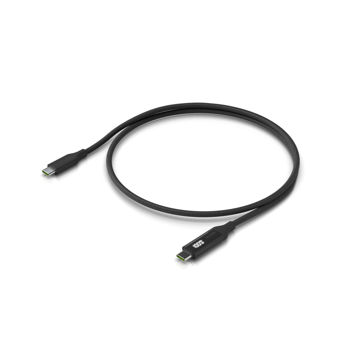 Ubiquiti USB-C Cable with Charge Display,Length 0.3M, Black, Braided Power & Data Cable With A Double-sided Charge Display,100W Max Power Outpu - Soundz Store AUSTRALIA