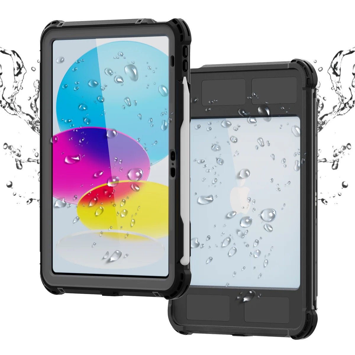 USP Apple iPad Air (11') (M2) (6th Gen) / iPad (10.9') (5th/4th Gen)WaterProof Case Black - IP68, Reliable & Durable, Drop Protection,5 Years Warranty - Soundz Store AUSTRALIA